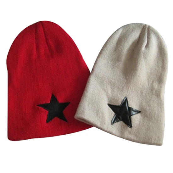 

Cool Unisex Women Men Pentacle Star Warm Hip-Hop Knit Cap Ski Skull Beanie Hat
