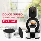 Капсулы для кофе из нержавеющей стали, подставки для Nescafe Dolce Gusto Lumio, многоразовые, Dolci Gusto кофейные фильтры для многократного использования, фильтры для кофе, Темпер для земли