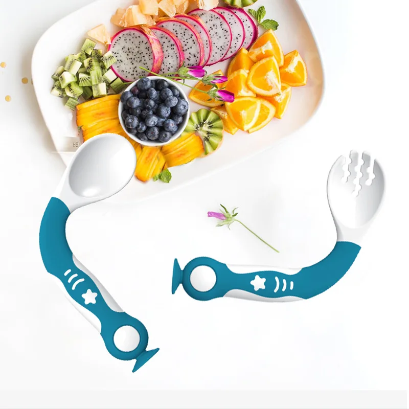 Детская Ложка силиконовая вилка с коробкой для мамы и детей кормления твердая