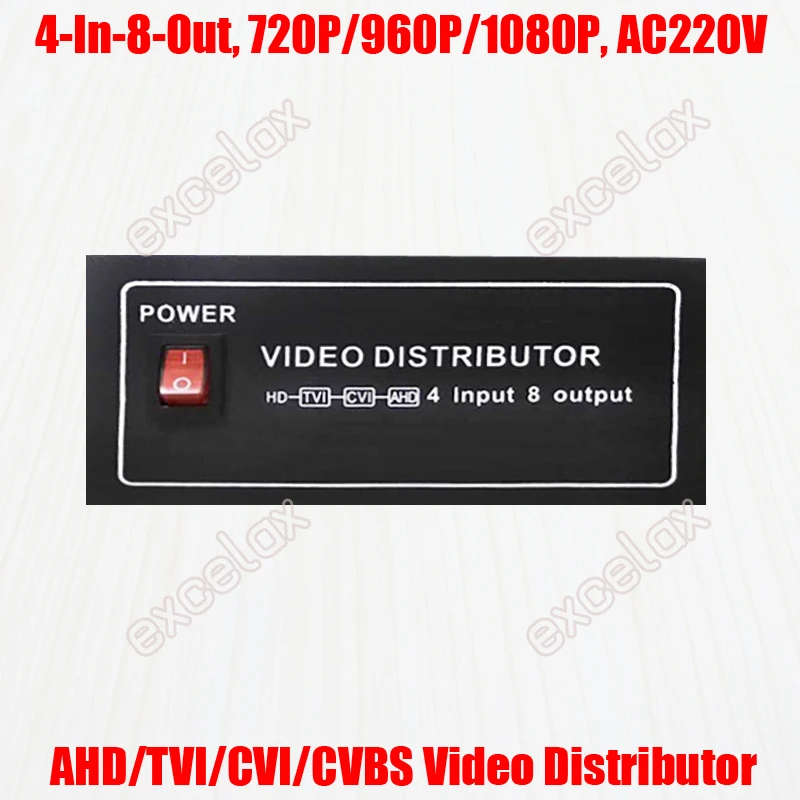 1080P 960P 720P 4CH In 8CH Out AHD CVI TVI CVBS видеораспределитель 4 8 Splitter настольное крепление для