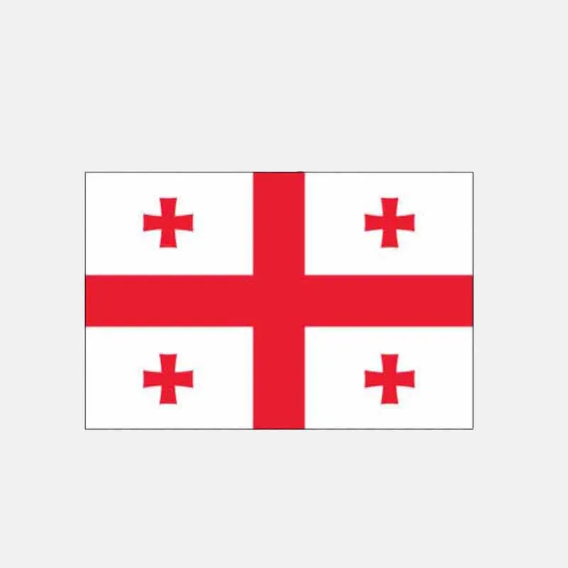 

Interesting Car KK Vinyl Georgian Flag PVC 15cm X 9cm Waterproof Motorcycle Decal
