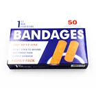 Пластыри для оказания первой помощи 50 шт.лот, водонепроницаемые дышащие прозрачные Пластыри для домашнего гемостаза, клеящиеся пластыри, комплект для оказания первой помощи