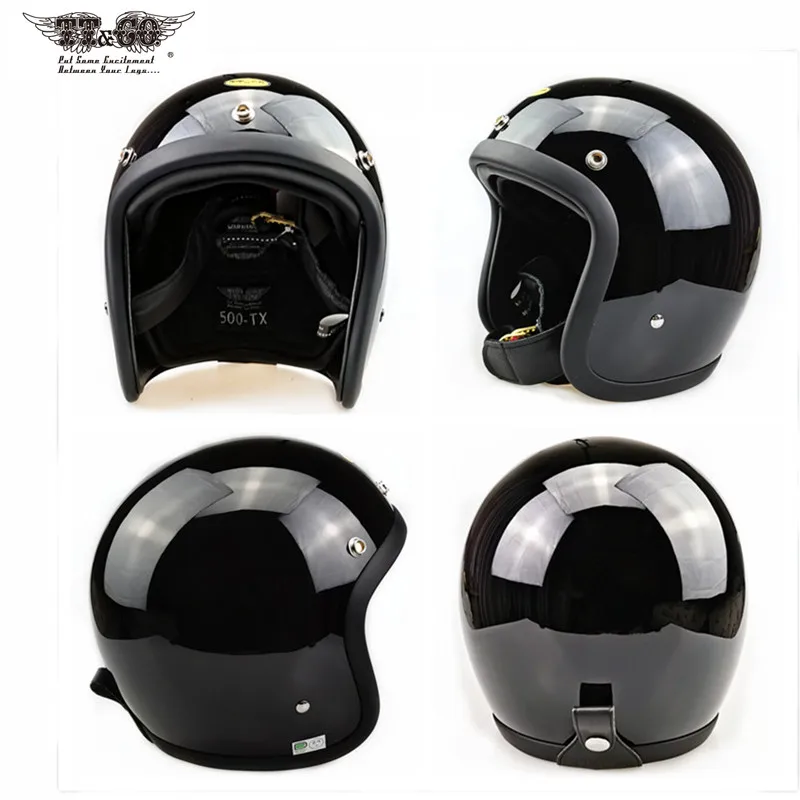 Винтажный мотоциклетный шлем TT &amp CO с открытым лицом в стиле ретро фирменный