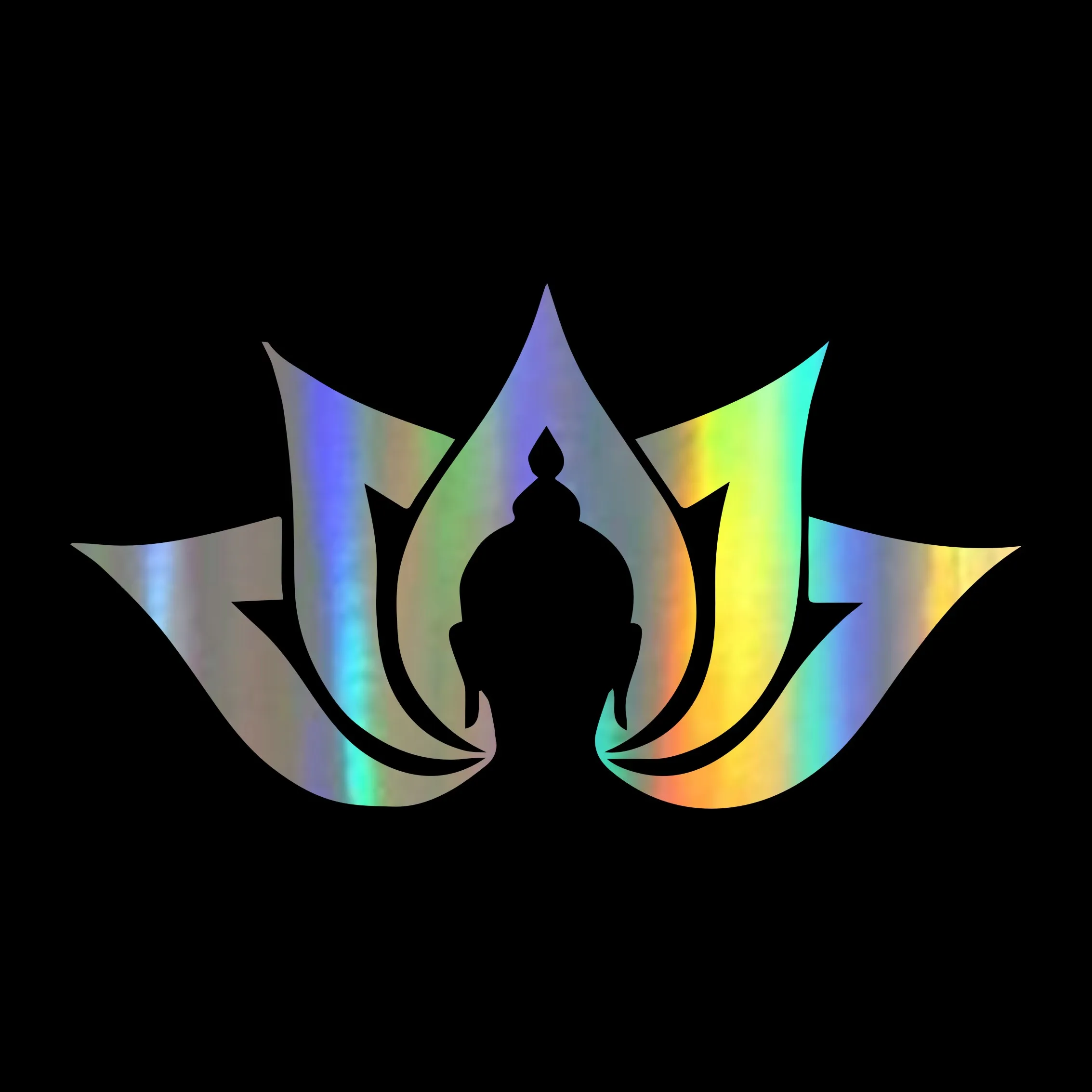 

Cartoon Lotus Buddha Car Stickers and Decals Car Styling Bumper Sticker Laser Vinyl Decal for Vehicle Body Door Window 13x7.6CM