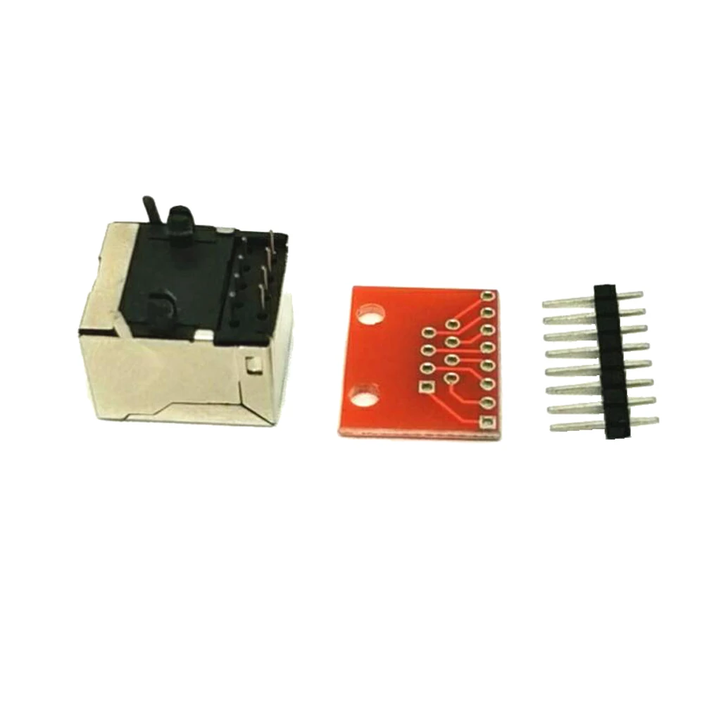 RJ45 8 P контактный разъем PCB и Breakout плата адаптер Комплект Ethernet|Запасные части| |