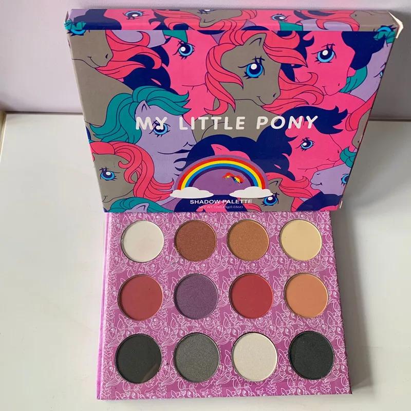 Лидер продаж красивый макияж для глаз палитра теней век my little pony 12 цветов милая с