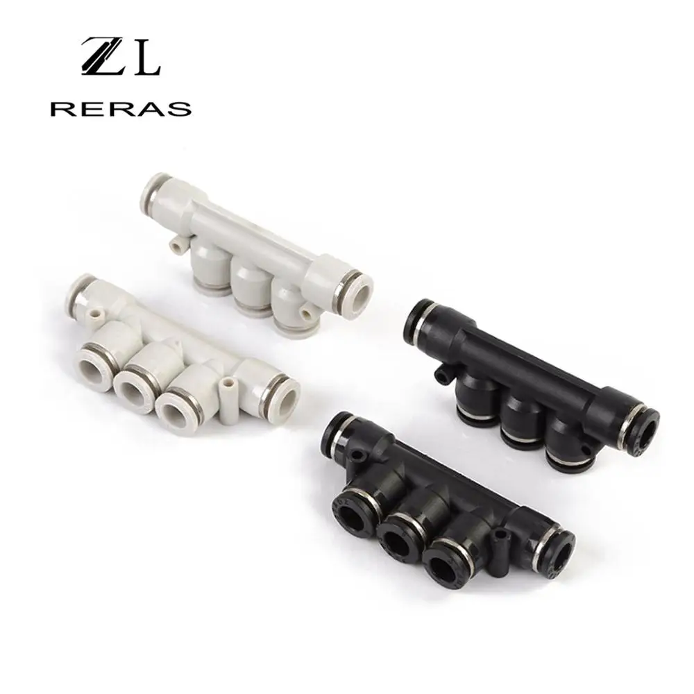 Фитинги для пневматических труб PK пластиковый быстроразъемный 5 ходовой адаптер