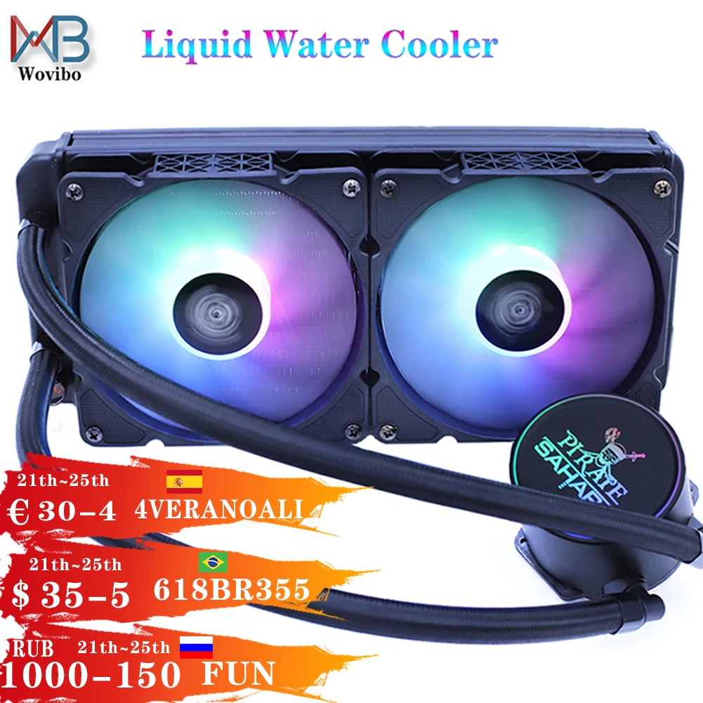 Водяной кулер для процессора высокая производительность 300 Вт TDP радиатор
