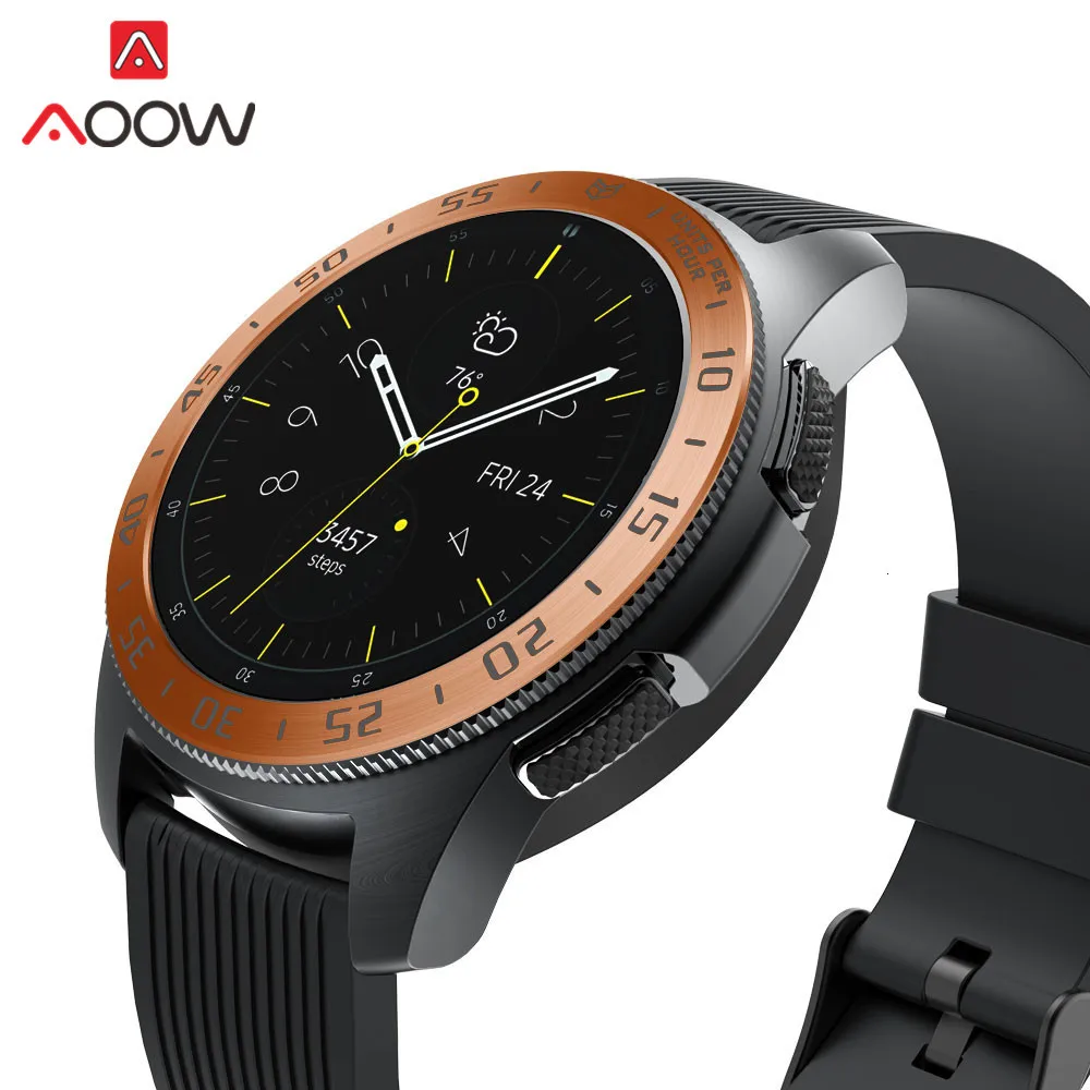 Нержавеющая сталь ободок кольцо стиль для samsung gear S3 Frontier Galaxy Watch 42 мм 46 мм клейкая крышка защита аксессуары