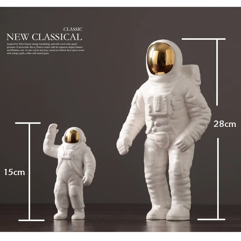

ASTRONAUT MODEL SPACEMAN STATUE TABLE PIECE NORDIC DECORATION MODERN SCULPTURE WEDDING GIFT HOME ORNAMENTS