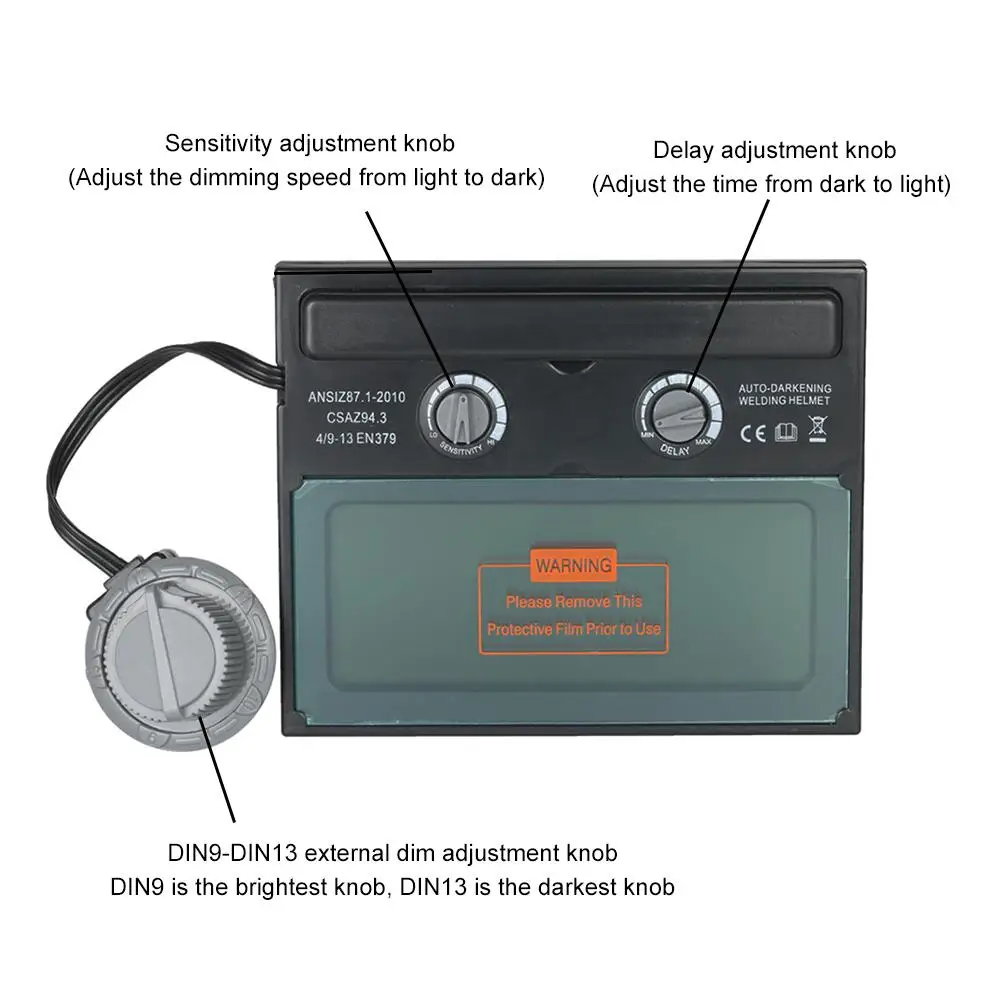 Сварочный шлем козырек щит на солнечной батарее ААА автоматическая лакирующая
