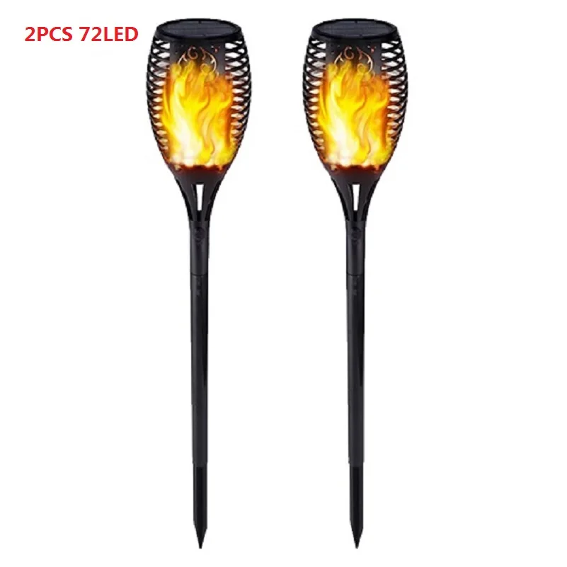 2PCS 72LED 33/72 светодиодный светильник на солнечной батарее, светодиодный светильник для украшения сада, мерцающий IP65 Водонепроницаемый ландшафтный светильник, светильник для газона, дорожка, светильник, фонарь светильник - Испускаемый цвет: 2PCS 72LED