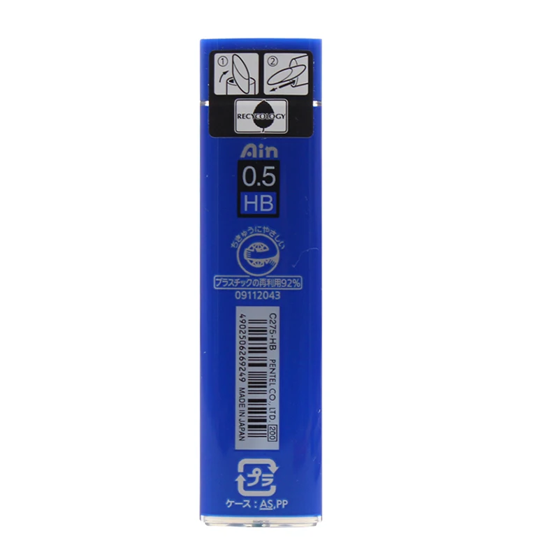 Pentel 4 трубки/лот Stein Enhanced Silica карандаш-0,5*60 мм-2 H, H, HB, B, 2B, 3B, 4B для механических карандашей письма