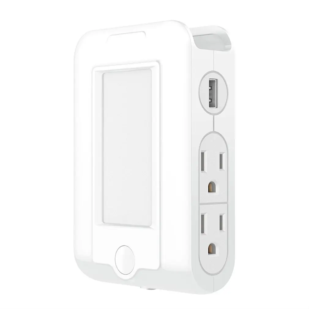 5in 1 LED Night Light Control Auto Sensor Usb Socket Charging Rack Dual Adapter Mobile Phone | Освещение