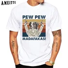 Pew Madafakas Забавный ковбой стрельба такса классический принт футболка мужские с коротким рукавом дизайн собаки повседневные топы хип-хоп Футболка для мальчика