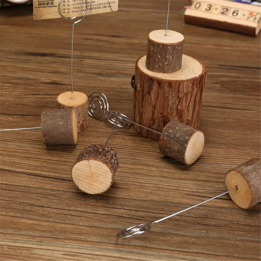 1 шт. натуральный зажим для памяток оригинальный деревянный держатель карт