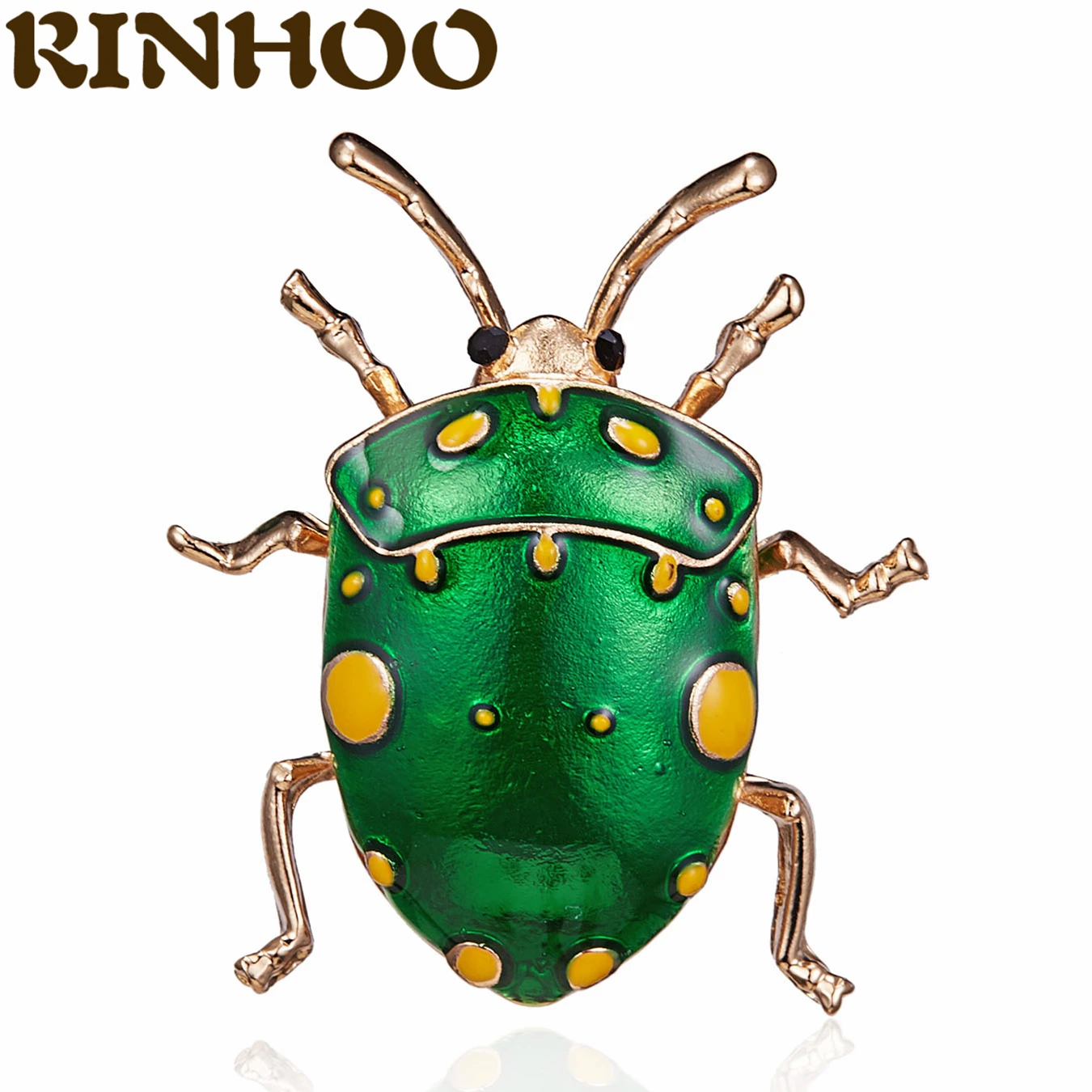 

RINHOO Enamel Beetle Brooches for Women Men Cute Fashion Bug Insect Brooch Pins 2 Colors Classic Style Clothing Accessories Gift