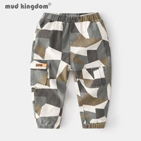 mudkingdom casual boy jogger pants fashion cargo pocket loose fit camouflage trousers boys elastic waist autumn kids clothes