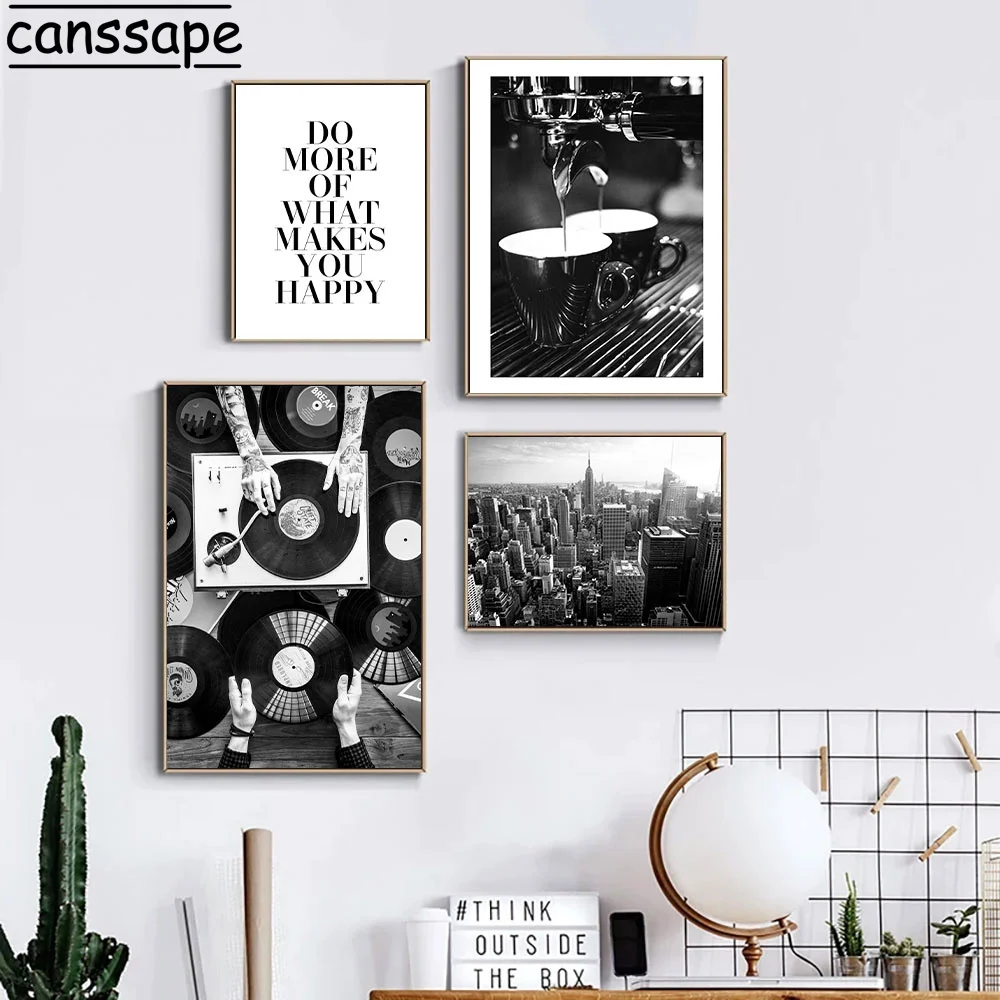 Плакат на холсте Черно-белый модные постеры и принты с сексуальной женщиной