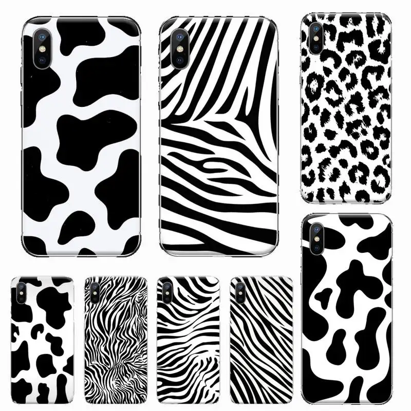 Чехол для телефона с леопардовым принтом зебры и коровы iphone 4 4s 5 5s 5c se 6 6s 7 8 plus x xs xr