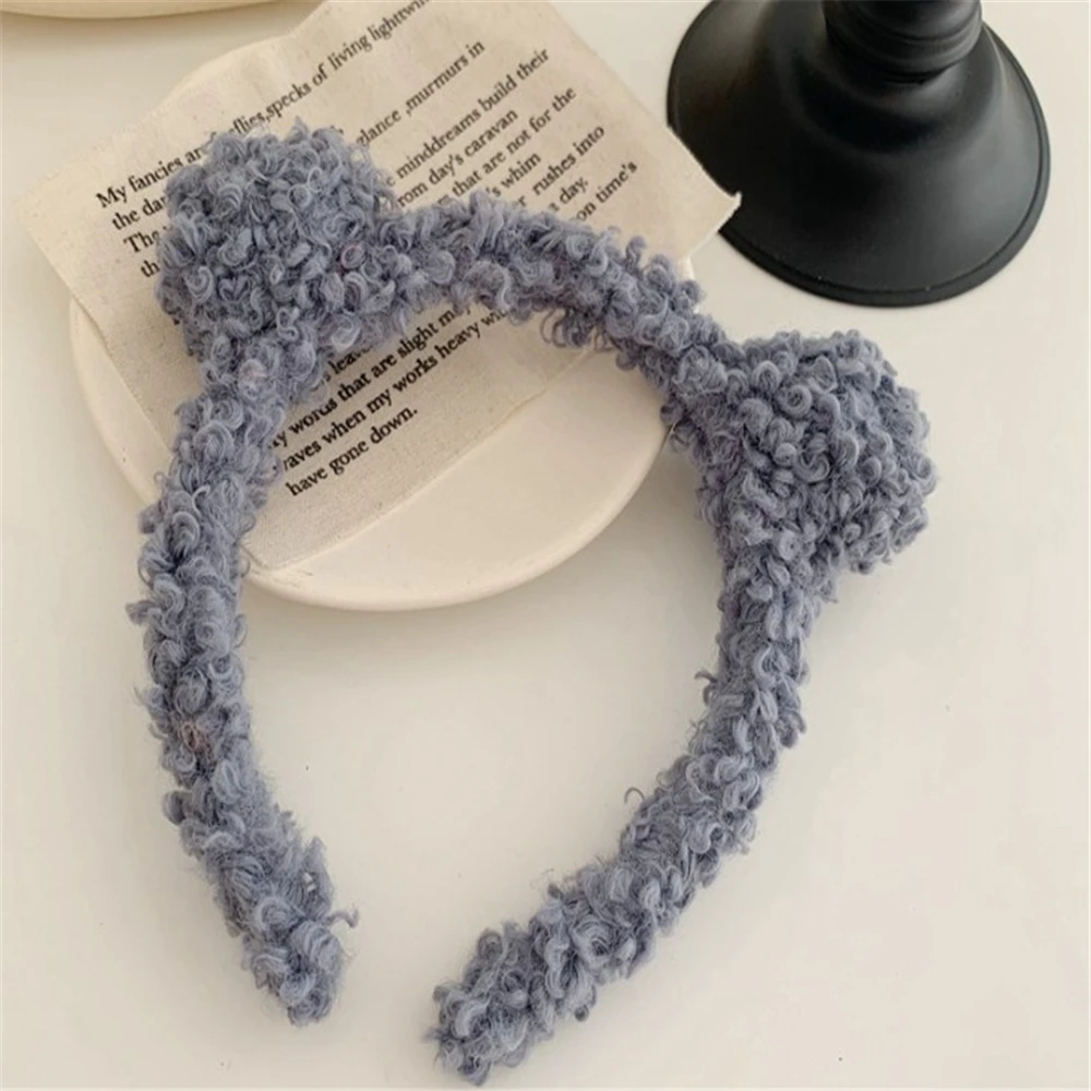 

Korea Hair Ball Headband Women Girls Colorful Plush Pile Headband Cute Girl Heart Hair Decoration Headdress Headware Accessories