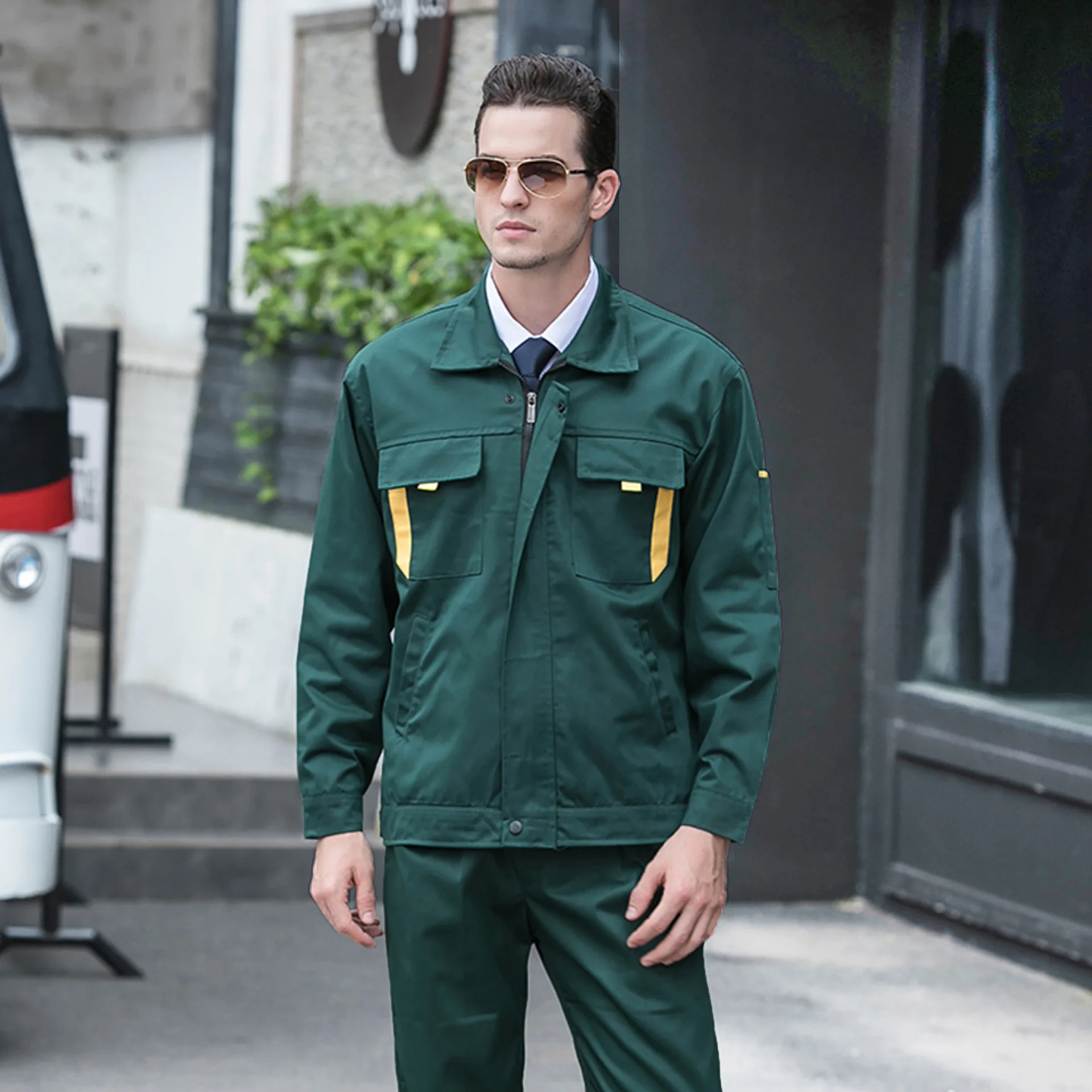 Рабочая Униформа для мужчин и женщин комбинезон рабочая одежда фабричная с