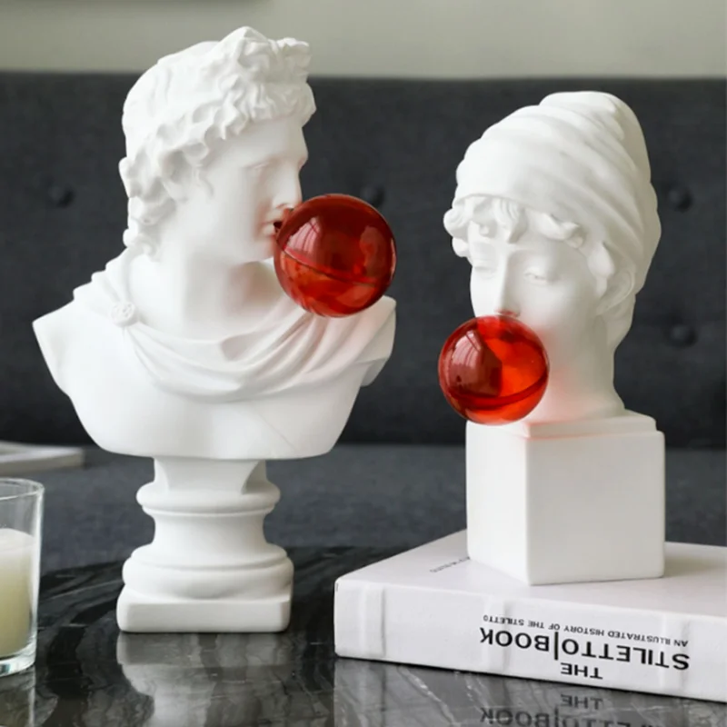 

Скандинавская фигурка, скульптурные украшения, статуя Давида из гипса, художественная модель, мебель для комнаты, мягкие украшения для дома...