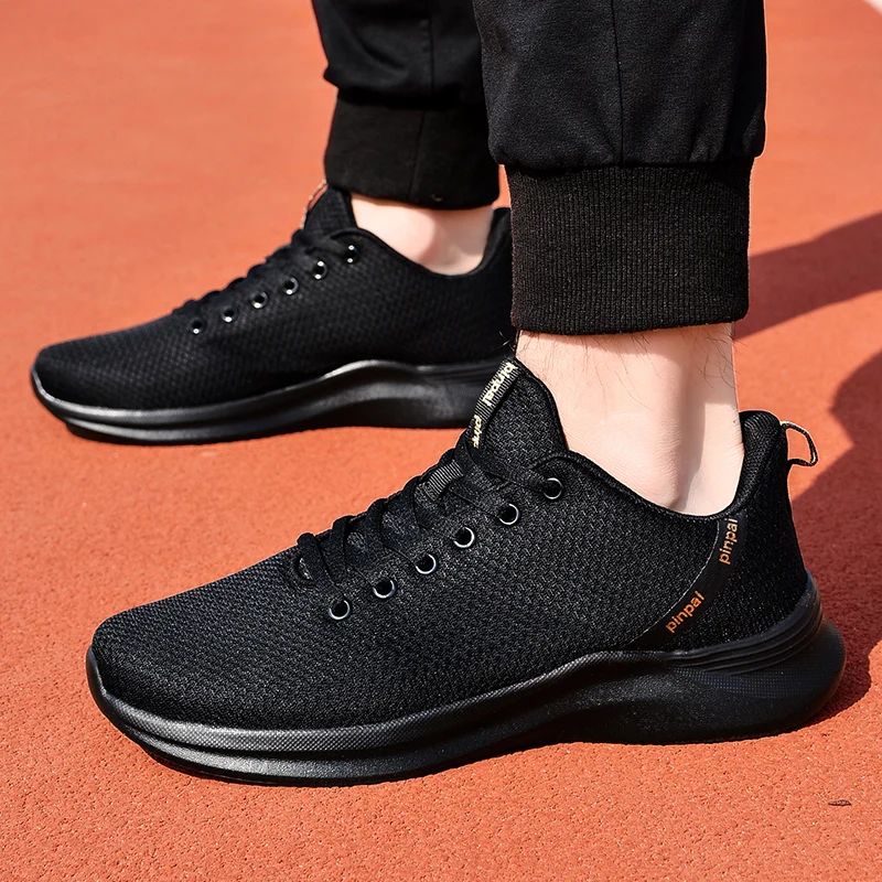 

Кроссовки мужские сетчатые, парусиновая спортивная обувь, Вулканизированная подошва, Симпатичные черные, лето 2021