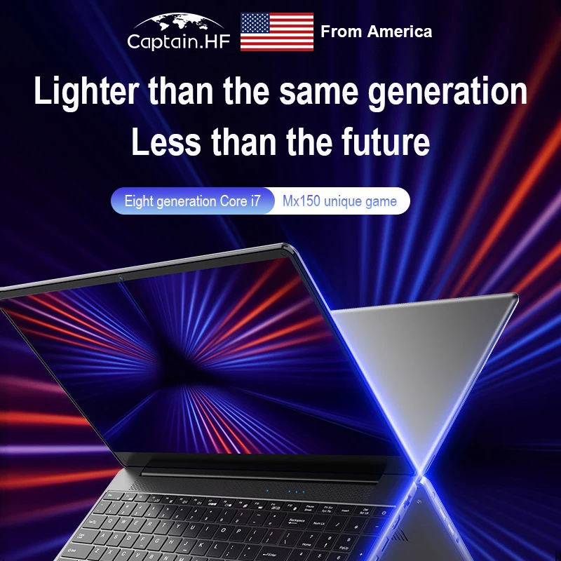 

US Captain 15.6-inch Laptop 16G RAM 512G MX150 Notebook 8th Generation Four Core i7-8550u, Notebook for Business, Study, Gaming