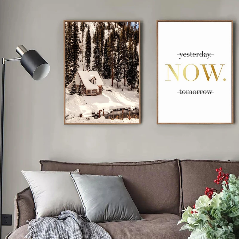 Foggy Forest Print Landscape Mountain Canvas Painting Green Nature Poster Wall Art Aerial View Pictures Scandinavian Decor |