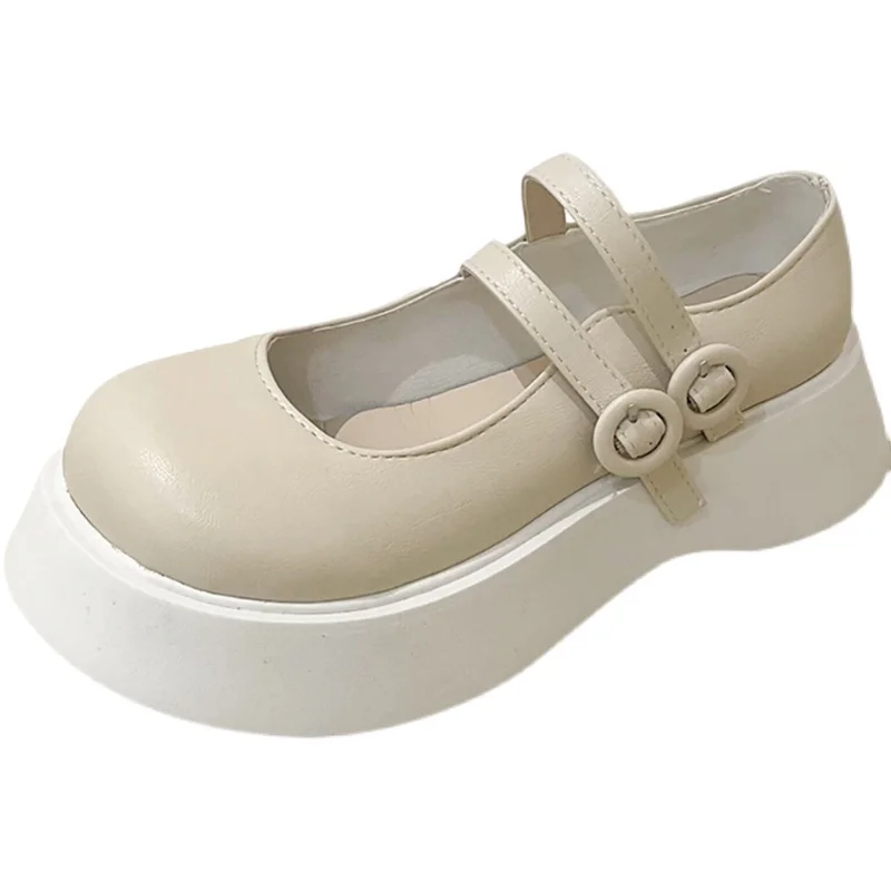 

Beige High Heels African Woman Shoe 2021 Mary Jane Round Toe Chunky Sandals Basketball Platform 12cm Burgundy Leather Latest Lol