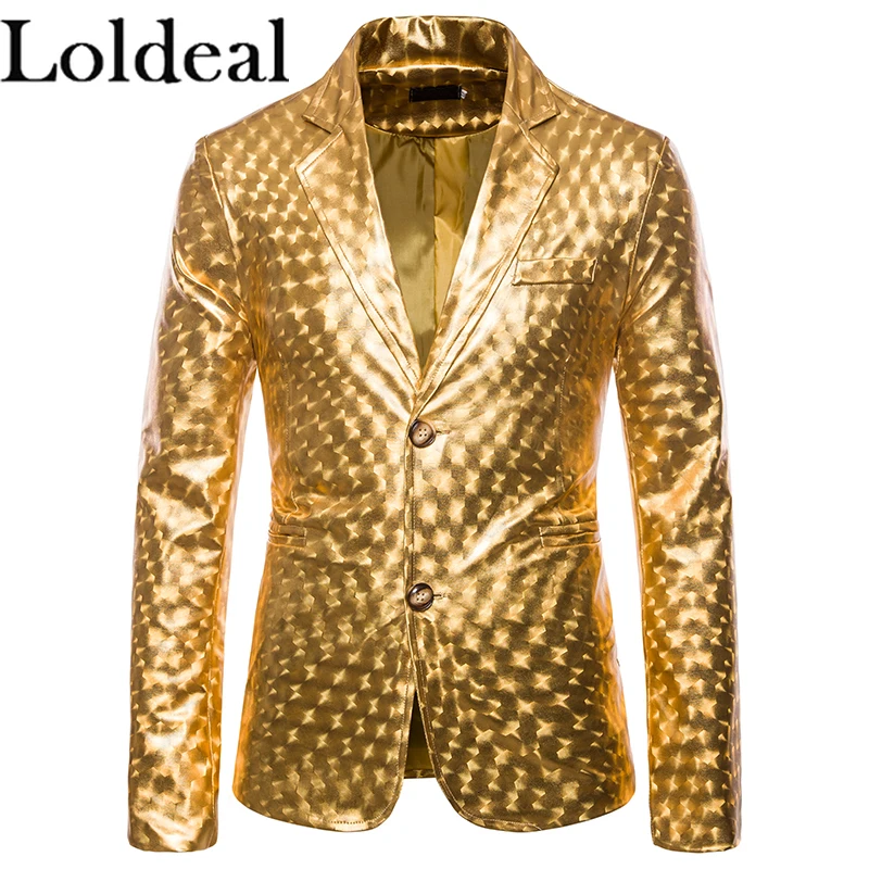 Loldeal Мужская хипстерская приталенная однобортная стильная куртка с пейсли одной