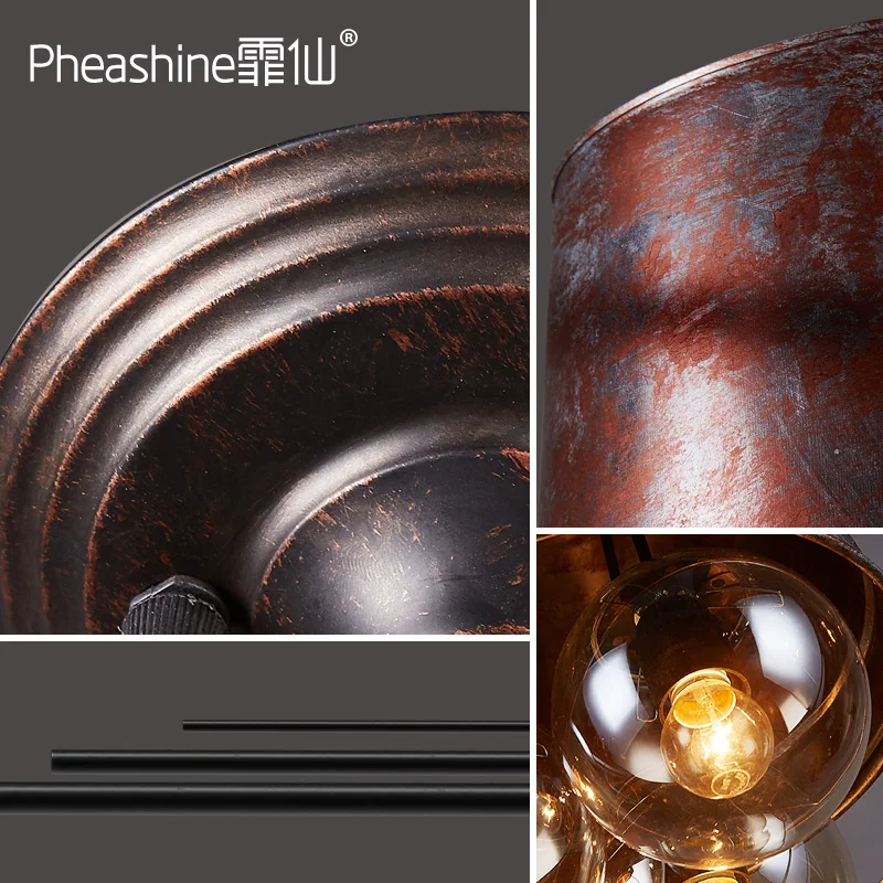 Ретро промышленный стиль индивидуальное творчество железная люстра-ведро