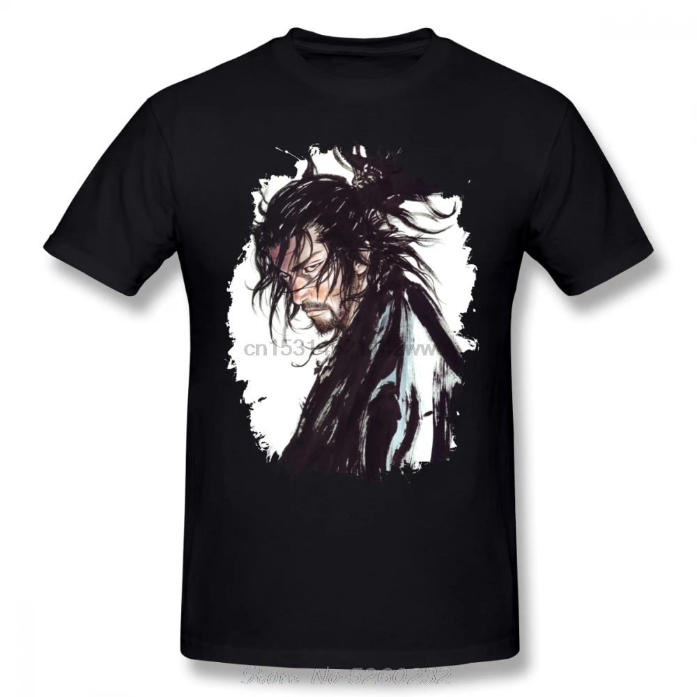 Бродяга футболка бродяга Мусаси Миямото Футболка Мужская хлопковая Awesome летние