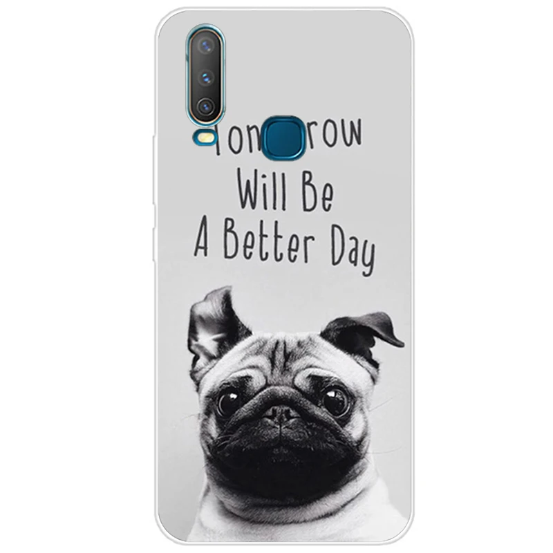 Чехол для Vivo Y11 2019 чехол Y17 Y15 Y12 Y3 мягкий силиконовый из ТПУ задняя крышка телефона