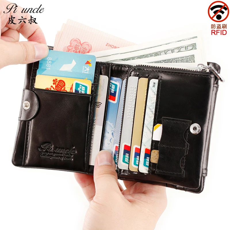 Короткий кошелек из натуральной кожи для мужчин дорожная Обложка паспорта