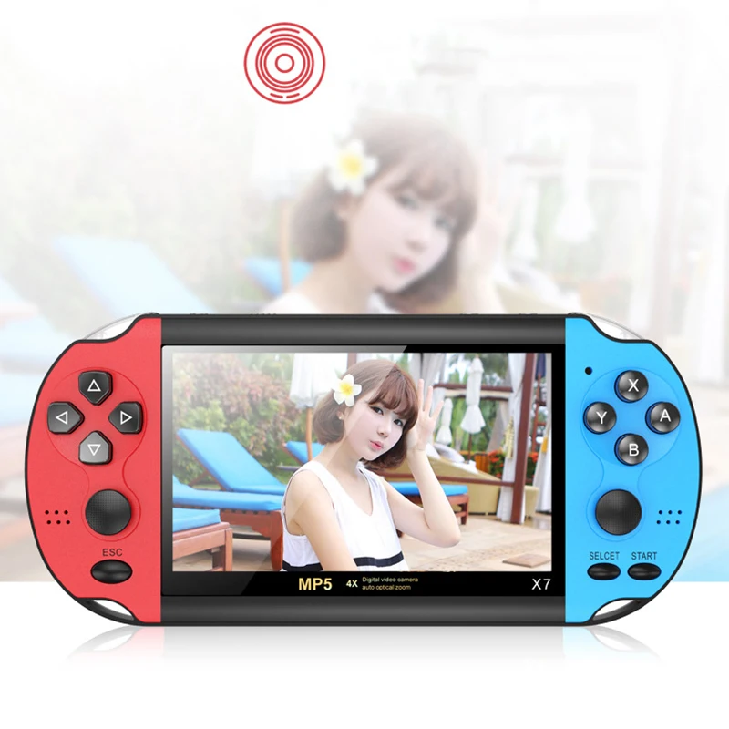 Red/Bue/Red-Blue Portable Retro 4.3-inch Screen Handheld Video Game Console Player Built-in 10000+ Games Audio Ebook | Электроника