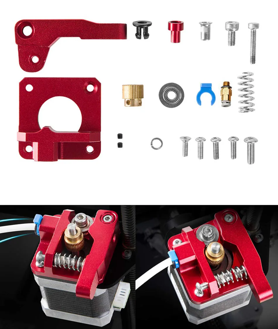 

Алюминиевый Экструдер с двойной передачей Mk8 для экструдера Ender 3 CR10 CR-10S PRO RepRap 1,75 мм 3D запчасти привод подачи двойной шкив