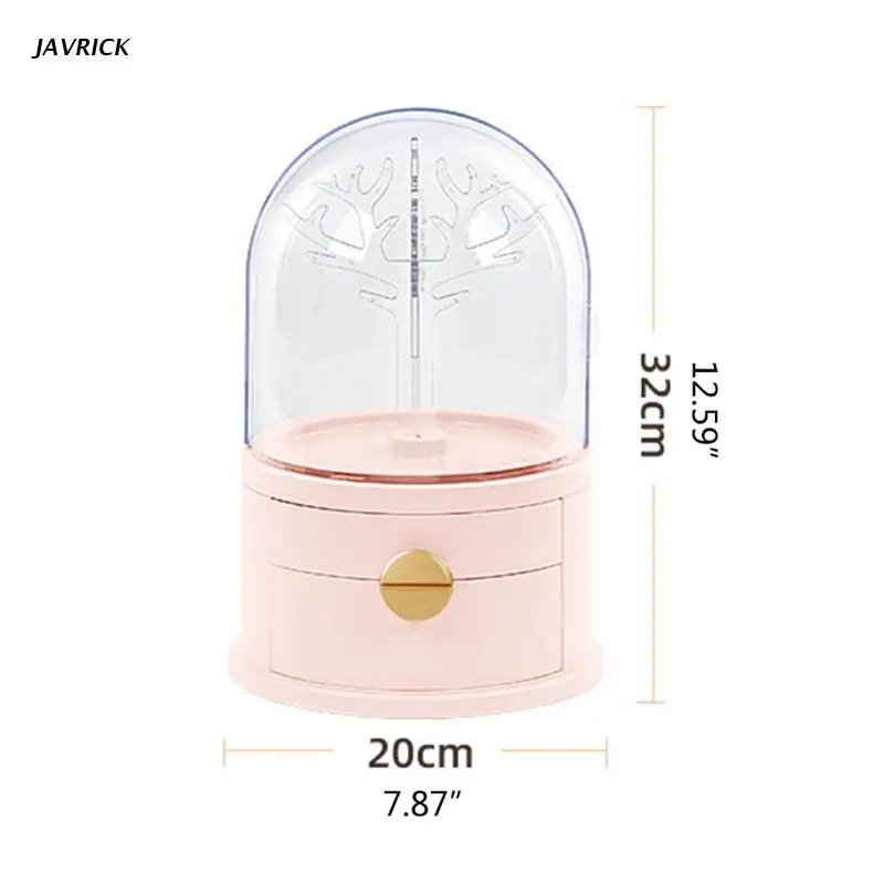 

Portable Women Necklace Bracelet Organizer Case Dustproof Jewelry Storage Box Drawer Earrings Ring Display Stand Shelf