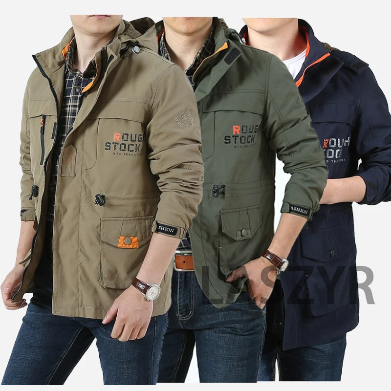 

Hiking jackets Windproof Waterproof Tactical Jacket Men Breathable Hood Coat Military Field Bomber Army Coats Chaquetas Hombre