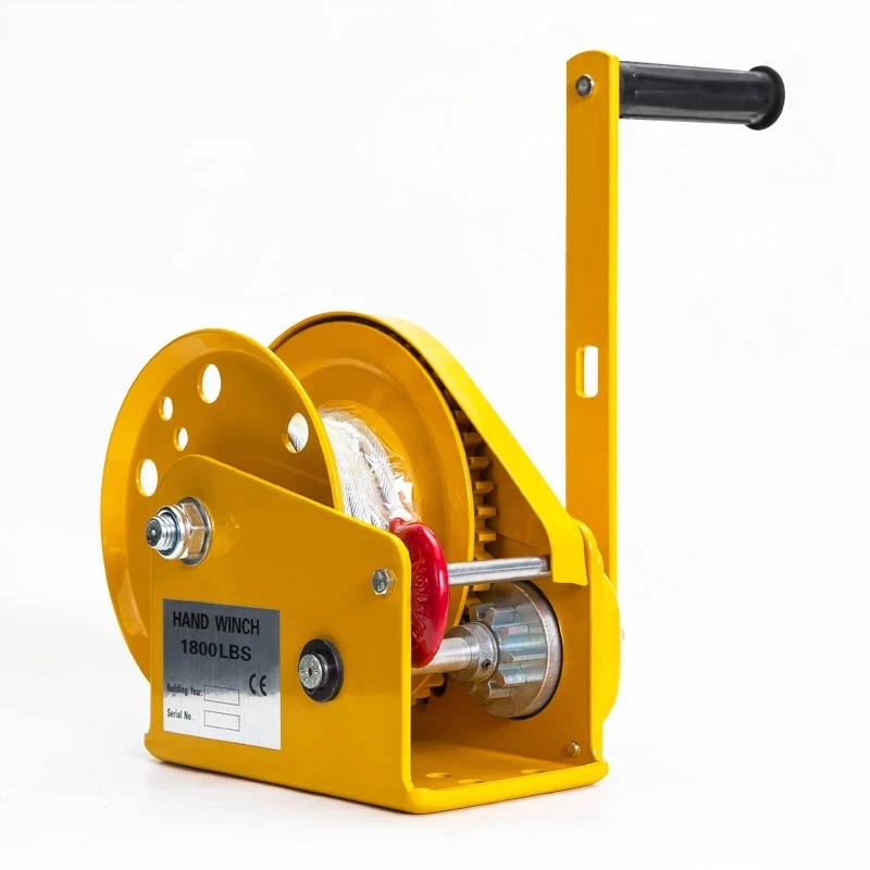 1200/1800/2600LB Two-way Self-locking Small Hand Windlass with Automatic Brake Manual Winch Tractor Winch Portable Whinches