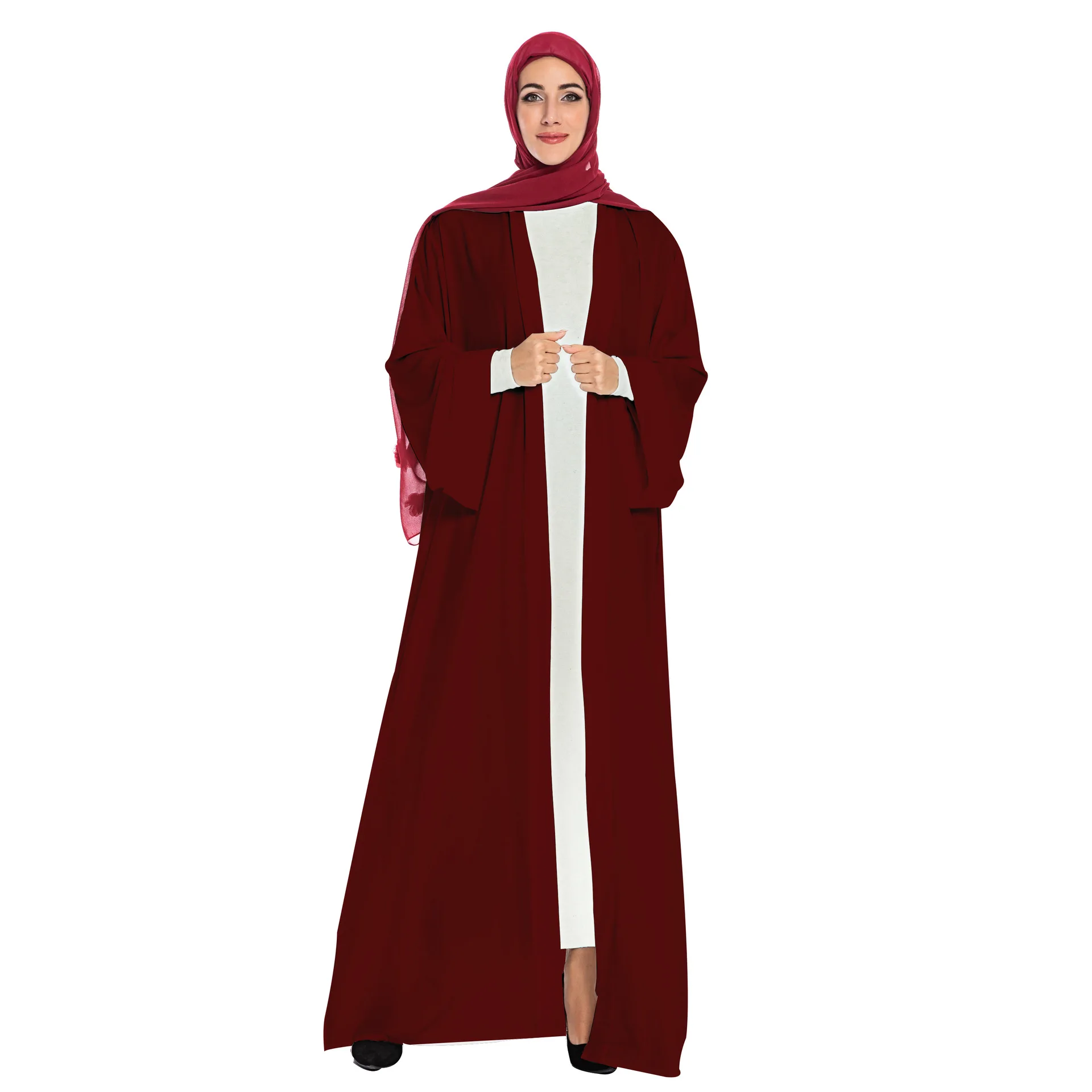 Элегантное мусульманское Открытое платье abaya Макси кардиган кимоно для вечеринок длинные халаты Jubah Ближний Восток Eid Рамадан Арабский исламский