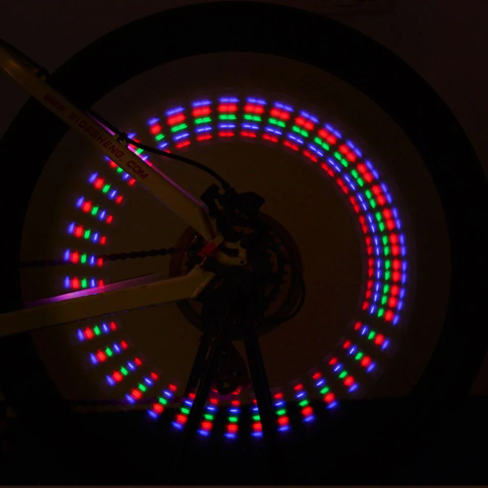 2 шт. Многоцветные светодиодные колпачки на ниппель колеса 5 светодиодов 7 режимов