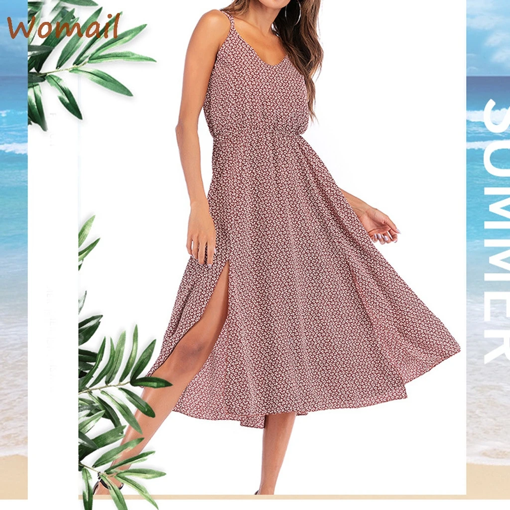 Женские платья открытая спина цветочный принт богемный Вадим длина до колена v
