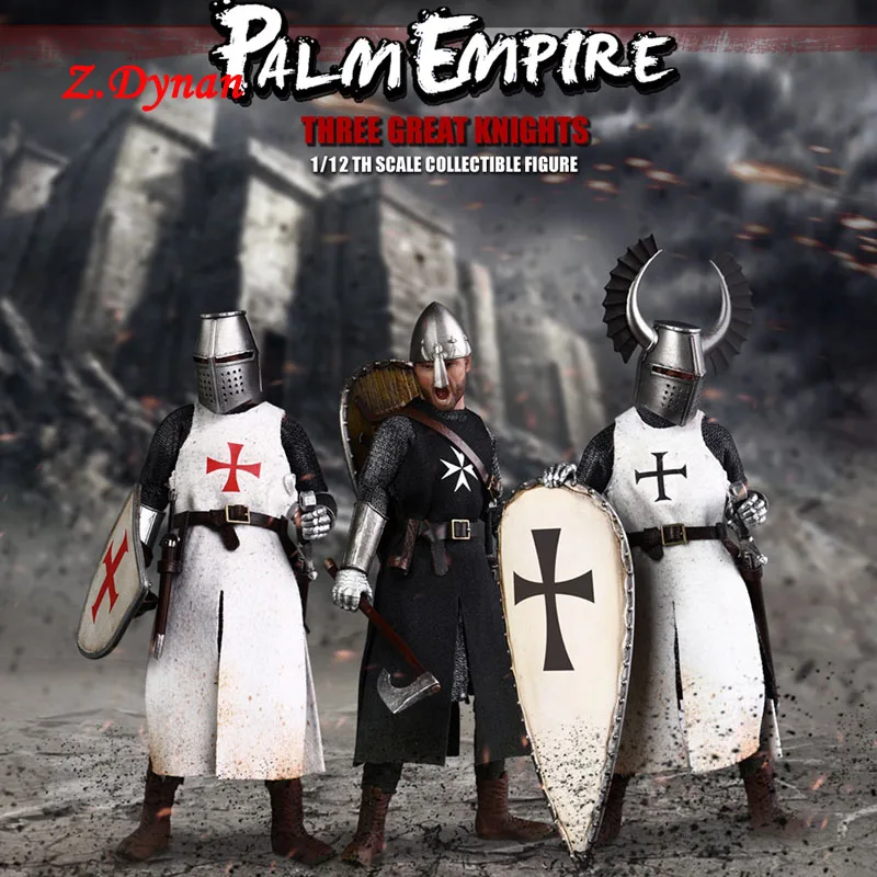 

COOMODEL PE001 PE002 PE003 1/12 Scale Teutonic Templar Hospitaller Knight Warriors Male Action Figure Collectible Figurine Model