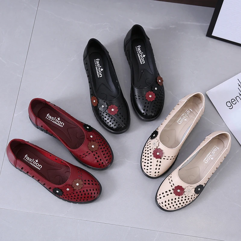 Туфли-оксфорды женские с вырезами удобная обувь для бабушки лоферы топ-сайдеры