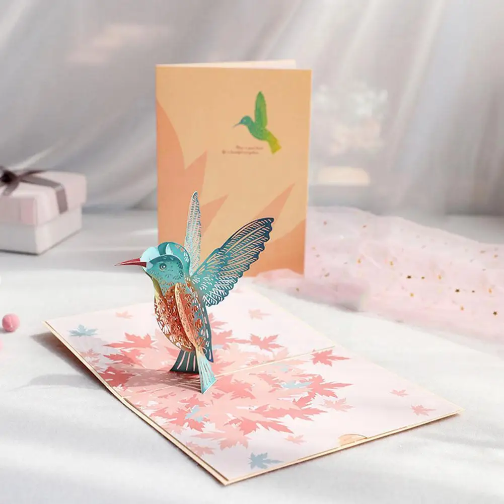 3D Up Открытки День Святого Валентина подарок открытка Кленовая птица для