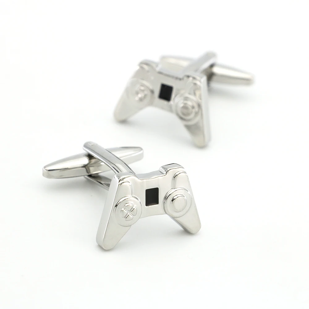 Мужская игровая накладка запонки качественный латунный материал серебряный