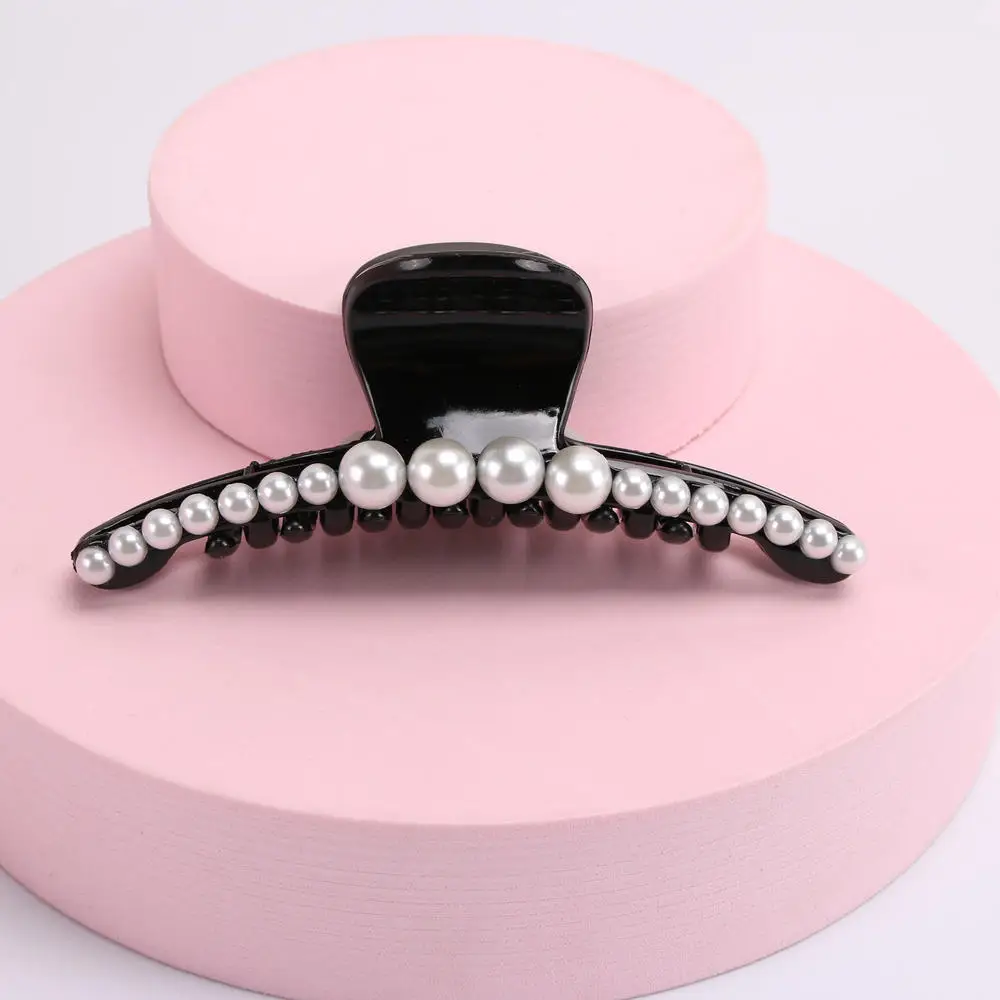 Лидер продаж 1 шт. имитация жемчуга коготь волос зажим 3 2 цвета размеров для