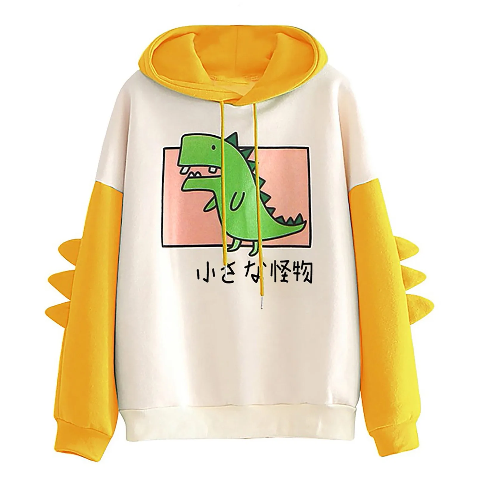 

Fashion Women Sweatshirt Casual Print Long Sleeve Splice Dinosaur hoodies Sweatshirt Tops ropa mujer